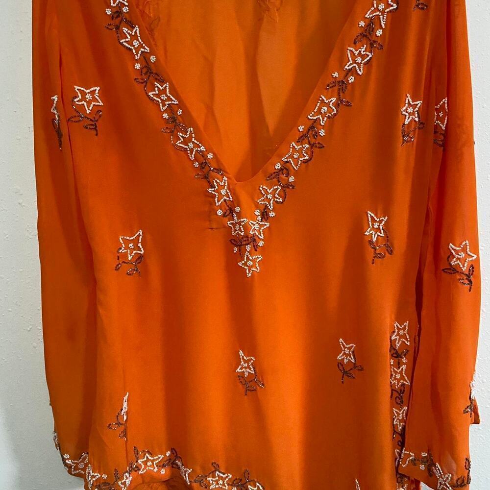 Vintage boho orange and white - Picture 5 of 7